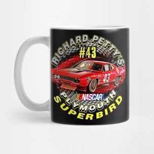 NASCAR Richard Petty's #43 Plymouth Superbird 1970 Vintage Racing Car Mug